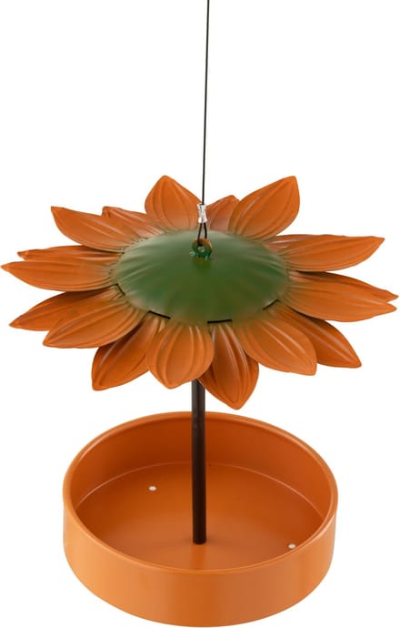 J-Line vogelhuisje - metaal - oranje