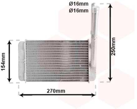 Van Wezel - KACHEL RADIATEUR VOOR FORD TRANSIT 1978-1986 1655910