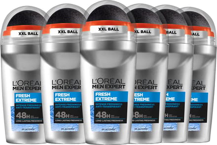 L’Oréal Paris Men Expert Fresh Extreme Deodorant Roller - 6 x 50ml