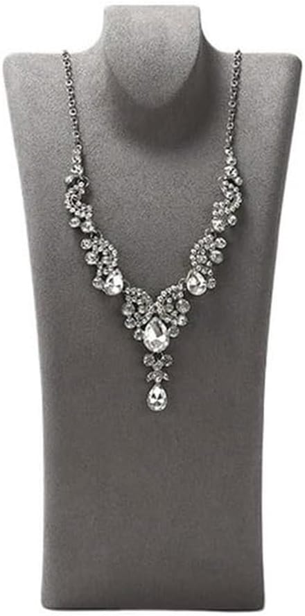 Sieradenhouder Ketting - Display Rek - Organiseren Sieraden - Zacht Microvezel - Groot Formaat - Grijs