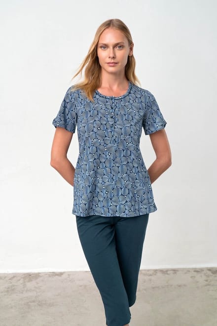 Vamp - Pyjama met korte mouwen - 100% katoen - Maat L