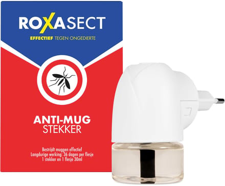Roxasect Muggenstekker - Anti-Muggen Stekker - Startverpakking - 36 nachten bescherming - 1 stuks