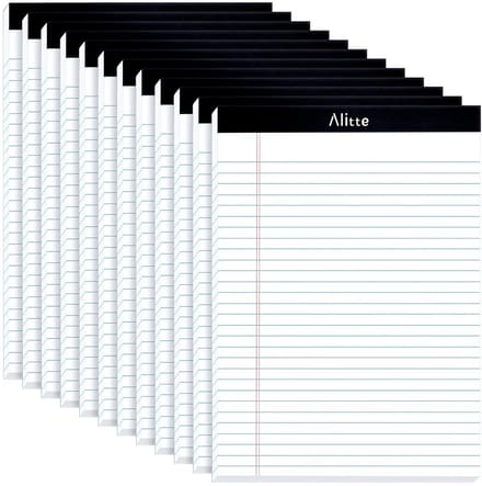 Juridische Schrijfblokken 12 Stuks - A4+ Gericht Papier - 8.5x11 - Geperforeerd & Dik Papier