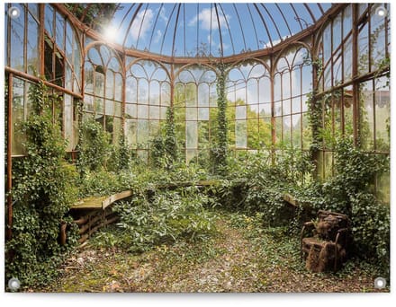 Tuinposter Tuinpaviljoen - 60 x 80 - Canvas - REINDERS