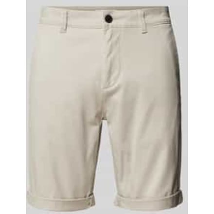 Slim fit korte chino in effen design