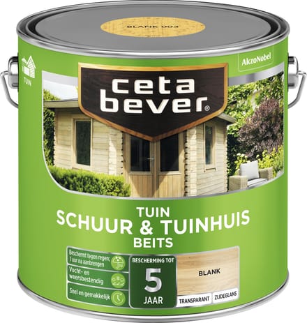 Cetabever - Tuinbeits Schuur & Tuinhuis Transparant - Blank - 2,5 L