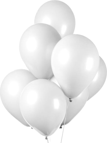 Ballonnen - Fiësta - Wit - 30cm - 100st.