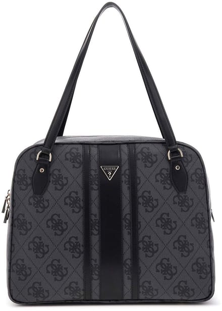 GUESS schoudertas Erenia Tote Bag Coal Logo donkergrijs