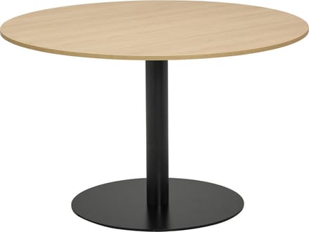 T60 Kolomtafel rond - 100x100 cm - Eiken Natuur / Zwart frame