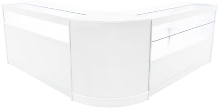 Adonis led winkeltoonbank set - wit - 150+150+60cm - 3-delig
