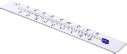 Temperatuurmeter - Meetinstrument - Binnen en buiten - Kwikvrij design - 28 x 28 cm - Zilver