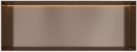 Hotbath &More Inbouwnis - 30 x 80 x 10 cm - Frameless - met LED-verlichting - Tuscan Bronze