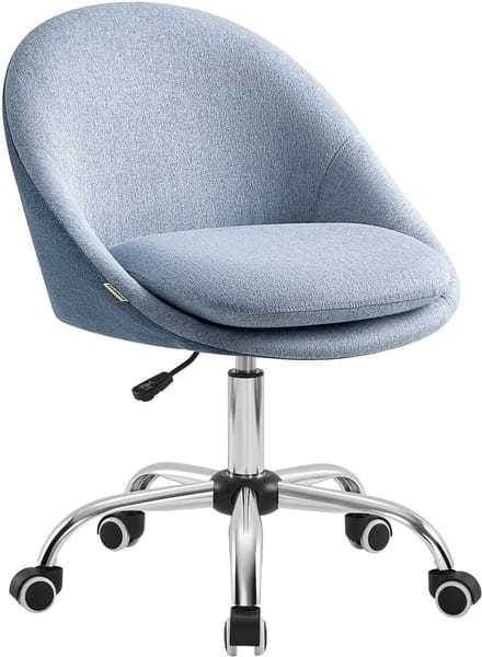 SONGMICS HOME - Bureaustoel - Relaxfauteuil - Van Katoen-Linnenmix - Verstelbare - Schuimvulling
