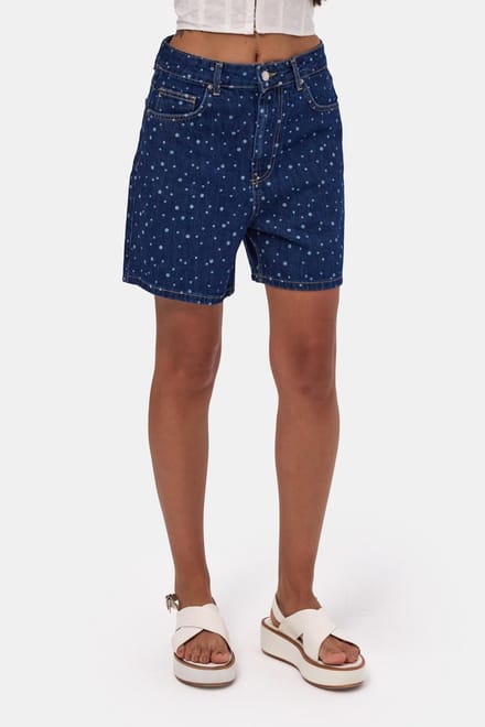 It's Basic - POLKA MINI DENIM SHORT
