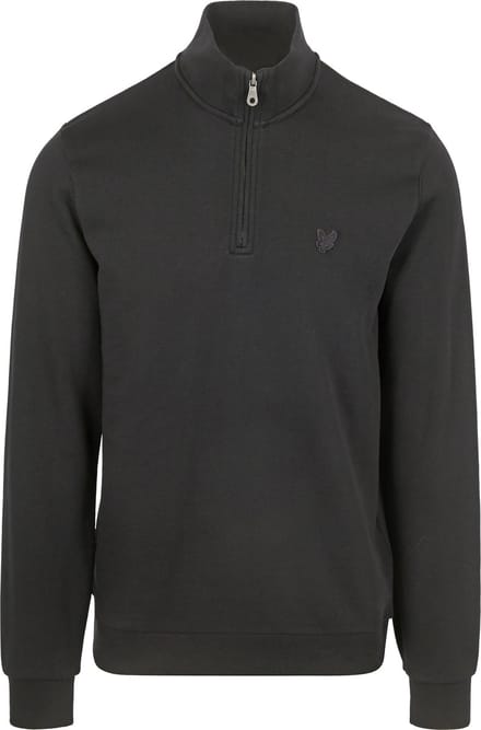 Lyle & Scott Half Zip Pullover Tonal Zwart - Maat XL - Heren - Quarter zip