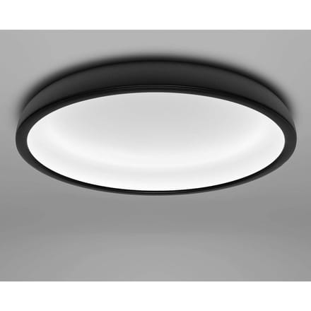 Stilnovo LED plafondlamp Reflexio, Ø 46 cm, zwart