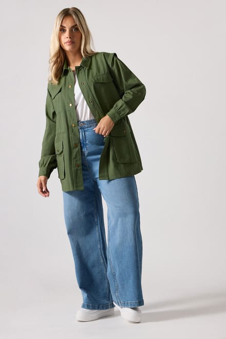 Yours Khaki Groen Carpenter Jacket Size 50-52