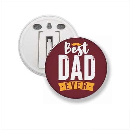 Button Met Clip 58 MM - Best Dad Ever