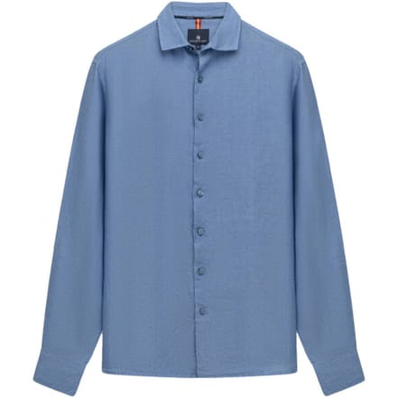 State Of Art Overhemd Linnen Mid Blauw - Maat XL - Heren - Overhemden Casual