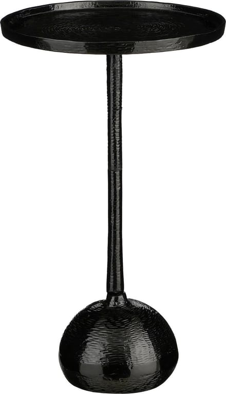 Mica Decorations Colin Bijzettafel - H58 x Ø34 cm - Gerecycled Aluminium - 100% FSC - Zwart