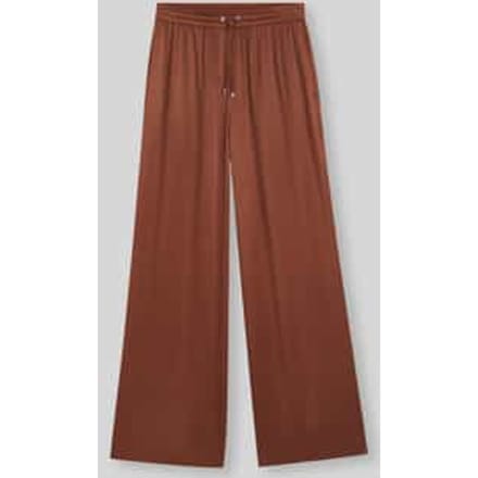 Wijde broek van pure viscose model 'Tavati 2'
