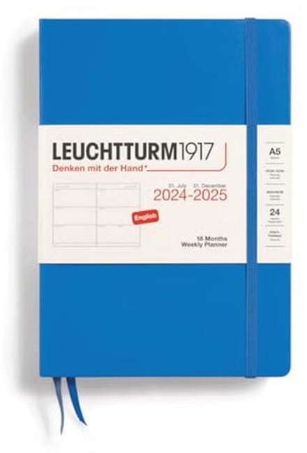 A5 Hardcover Weekkalender 2025 - 18 Maanden Planner, Gelinieerd