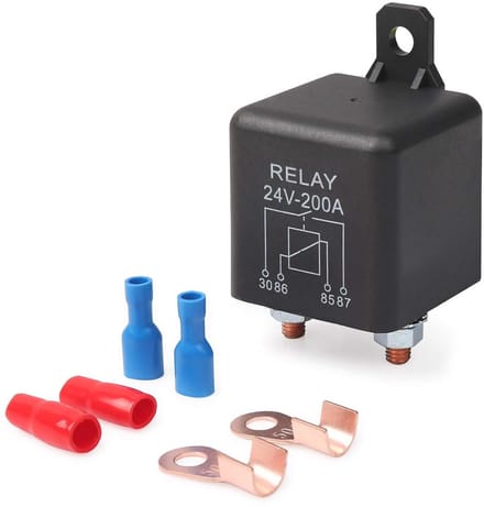 Relais 24V 200A voor Auto, Vrachtwagen, Motor, Boot en Caravan - Heavy Duty Accu-scheidingsrelais