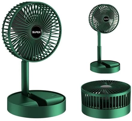 LISM-Opvouwbare draagbare ventilator - Met voetstuk - Drie windsnelheden - 1200 mAh