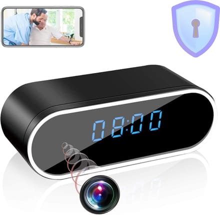 CRLYN® Verborgen Camera Klok - Nachtzicht Camera - Beveiliging Thuis - Bewegingsdetectie