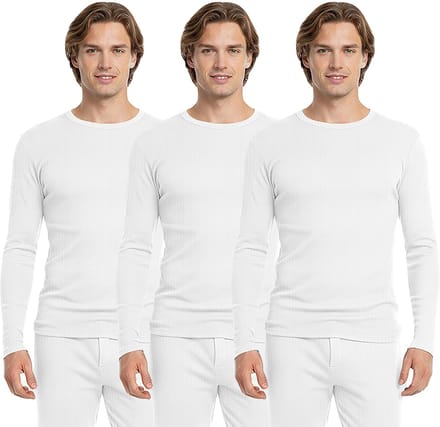 Heren thermoshirt 3- pack Heat Booster kleur wit maat M