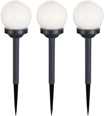 Set van 3 LED outdoor solar lampen globe ontwerp aarde spike stekker lichten tuinpad verlichting