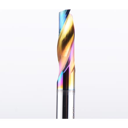 Dreanique 1 st 3.175 4 6 8mm Enkele Fluit Vhm Legering Frees, DLC Coating Frees Bit Voor Aluminium