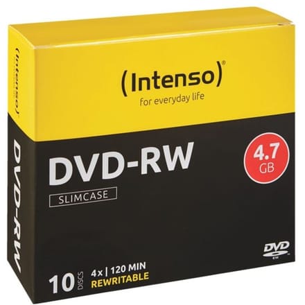 Intenso 4201632 DVD-RW disc 4.7 GB 10 stuk(s) Slimcase Herschrijfbaar