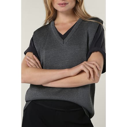 10DAYS Shiny Spencer Grey Raven Größe: S | Strickpullover Outlet | Damen | Grau