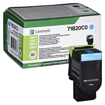 Lexmark Return Program Toner X317 / 71B20C0 - Cyan Toner