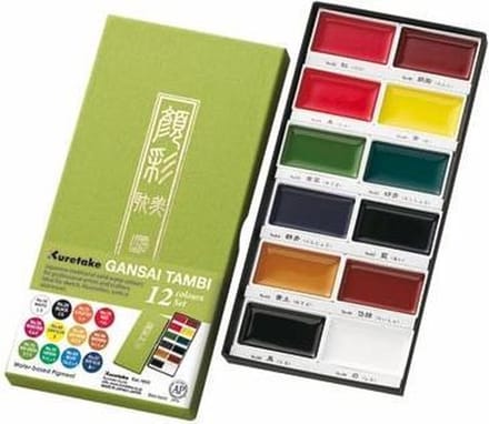 Kuretake Gansai Tambi Set 12 Colours