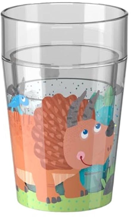 Haba glitterbeker dino kinderbeker met glinsterend effect multicolor.