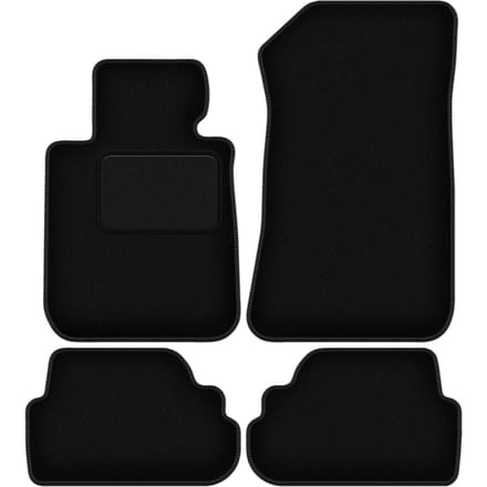 Zwarte veloursmatten voor: BMW 1 E88 cabriolet (2008-2014)