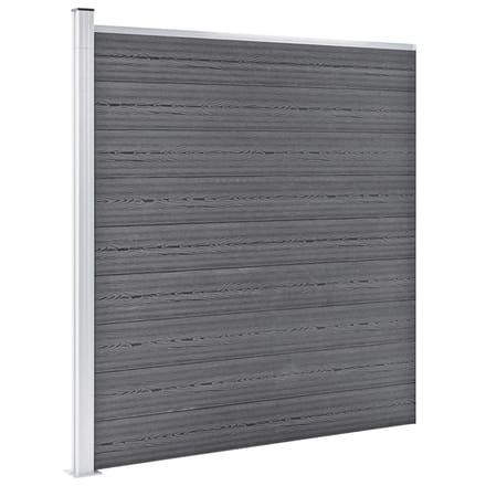 vidaXL - Schutting - 353x186 - cm - HKC - grijs