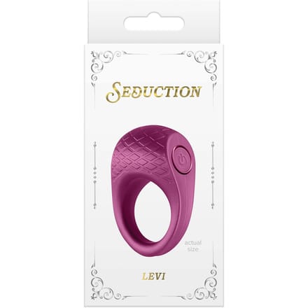NS Novelties Seduction Levi Metallic Burgundy Penisring - Rood