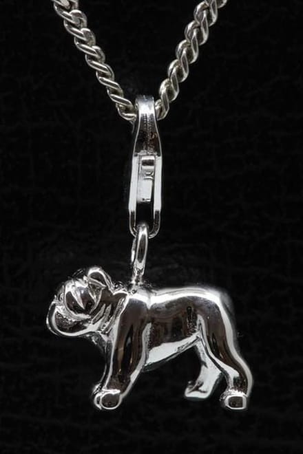 Zilveren Bulldog hanger én bedel