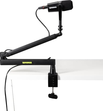 Microfoon Arm - Desktop Standaard - Podcast Streaming - Laag Profiel Ontwerp - 838 mm Uitschuifbaar - Zwart