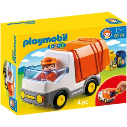 PLAYMOBIL 1.2.3 Vuilniswagen - 6774