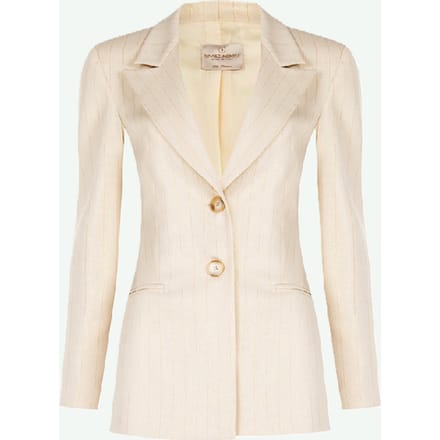 grijs jasje vrouw beige licht