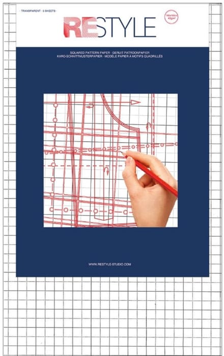 Geruit patroonpapier vellen 100x150cm - 5 stuks