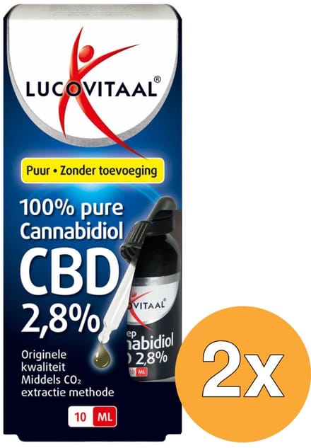 2x Lucovitaal CBD Hennepolie 2,8% (10 ml)