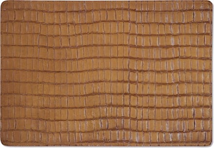 Dutchdeluxes - Luxe - Vol nerf leer - Handgemaakt - Placemats - 1 stuk - Bruin