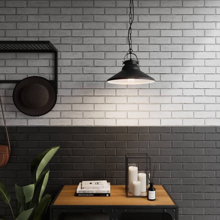 Industriële Hanglamp IRON LOFT Zwart Metaal E27 60W