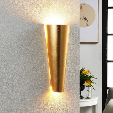 Lindby - wandlamp - 2lichts - metaal - H: 30 cm - G9 - mat goud