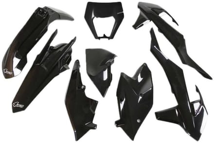 Ufo Ktm Exc/exc-f 2017-2019 With Headlight Ktkit523-001 Plastic Set Zwart